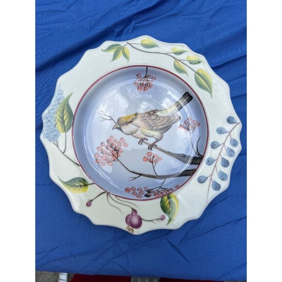 Set Of 3 Home Interiors Decorative Bird Plates With Scalloped Edges & Colorful - Picture 3 of 6